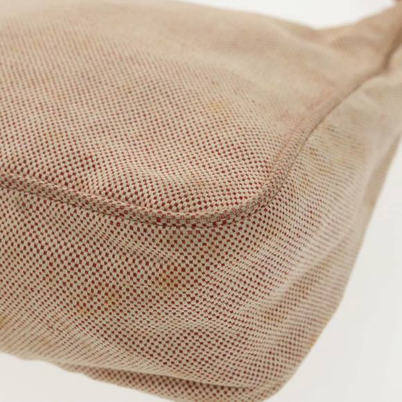 PRADA Sports Hand Bag Canvas Beige Red Silver Auth 98400 - Picture 15 of 16